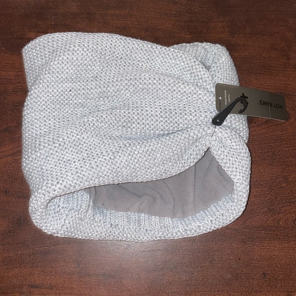 Accessories - Hot Paws Adult Unisex Grey Twisted Knit Ear Warmer Headband – Fleece Lined